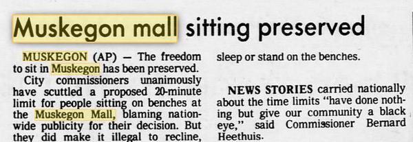Muskegon Mall - May 1979 Article